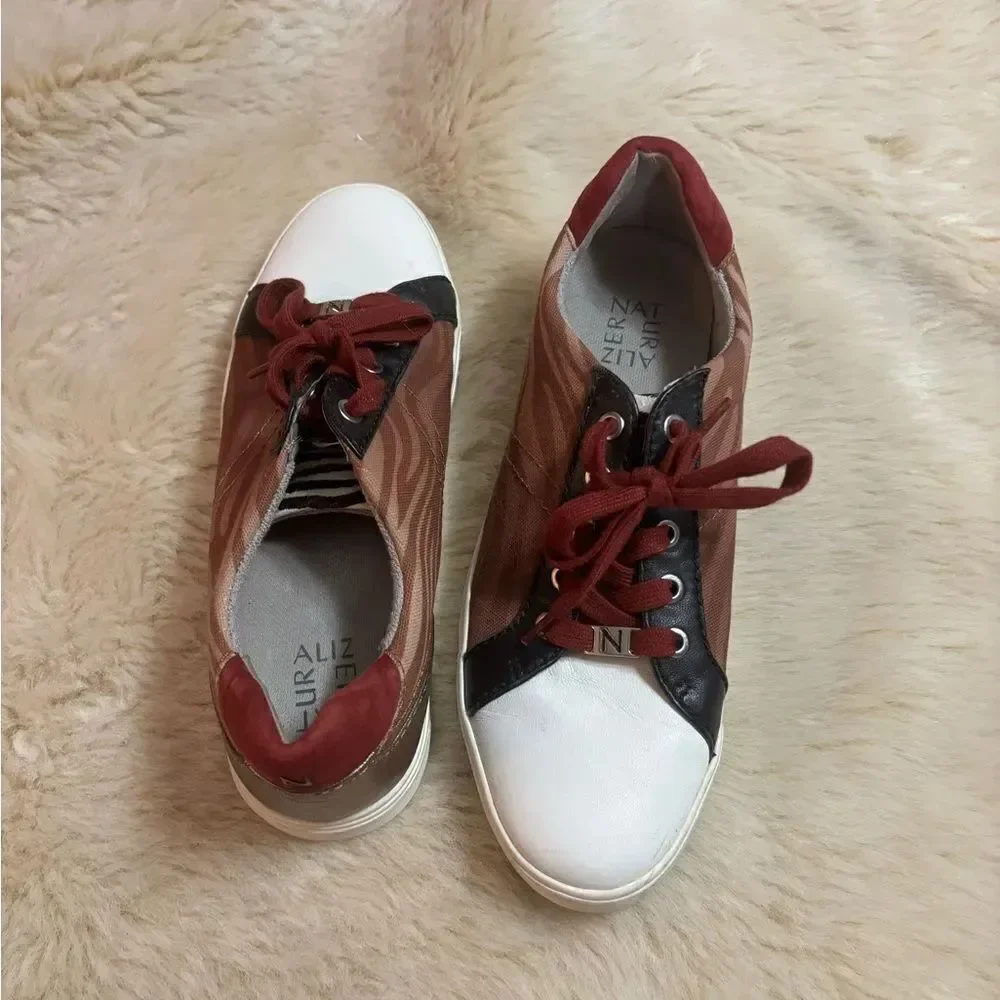 Naturalizer Red and Brown Casual Sneakers